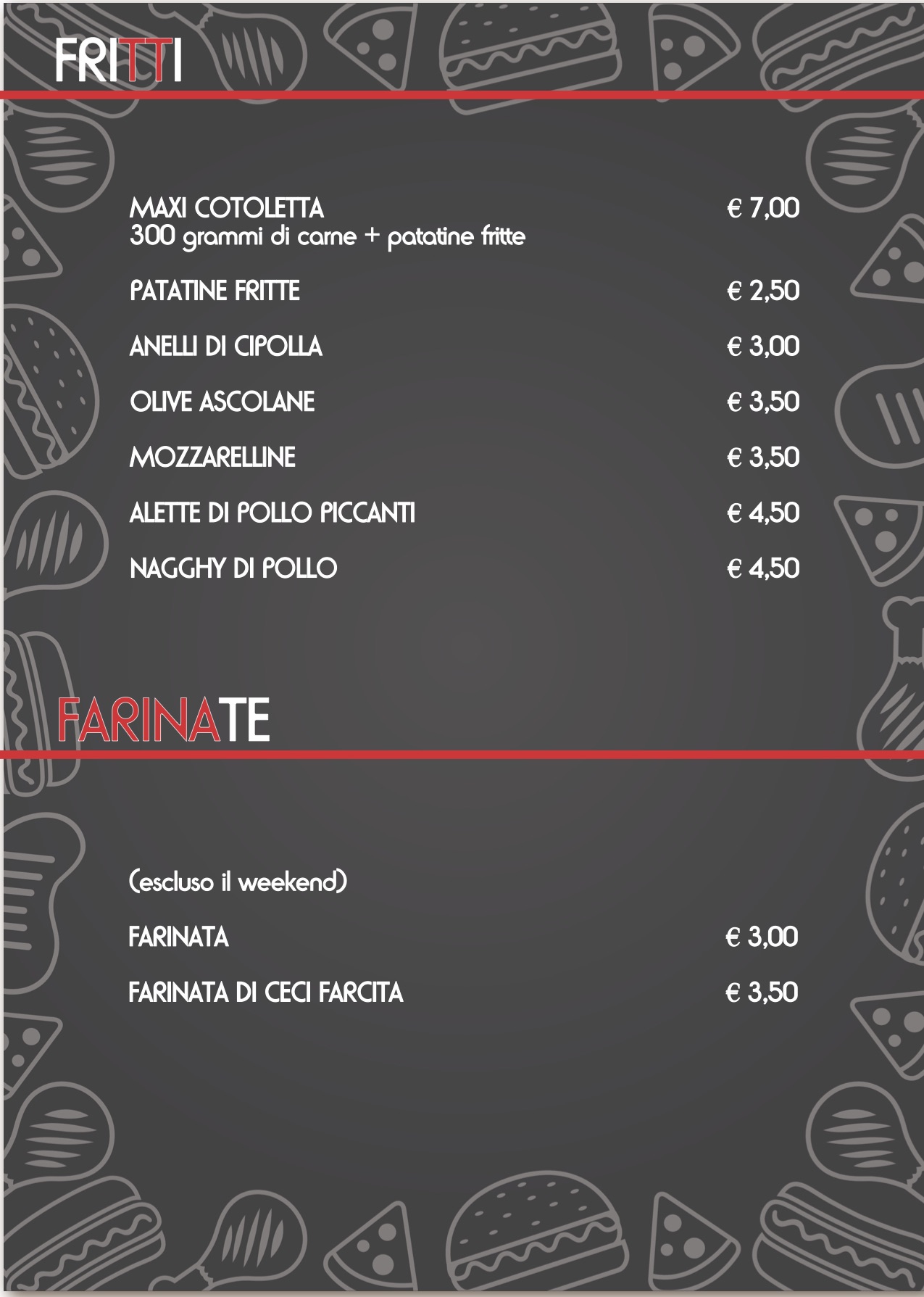 Pizzoteca fritti farinate